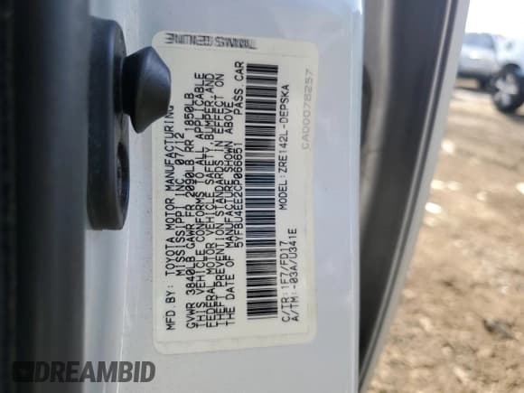 ✅ 2012 Toyota Corolla LE • VIN: 5YFBU4EE2CP066651 • Lot: 92946855. Listed on Copart with 100,070 mi. Free auction sales archive from the USA and detailed vehicle history report at DreamBid. Image 12.