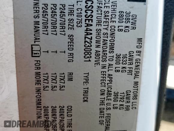 ✅ 2010 Chevrolet Silverado 1500 LT • VIN: 1GCSCSEA4AZ230831 • Lot: 60855475. Wystawiony na Copart z przebiegiem 268 610 mil. Bezpłatny archiwum sprzedaży aukcyjnych z USA i szczegółowy raport historii pojazdu na DreamBid. Zdjęcie 12.