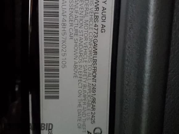 ✅ 2007 Audi A4 2.0T • VIN: WAUAF48H57K025105 • Lot: 71902195. Wystawiony na Copart z przebiegiem 93 332 mil. Bezpłatny archiwum sprzedaży aukcyjnych z USA i szczegółowy raport historii pojazdu na DreamBid. Zdjęcie 12.