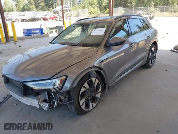 ✅ 2021 Audi e-tron Premium • VIN: WA1AAAGE1MB005625 • Lot: 42719183. Listed on IAAI with 47,745 mi. Free auction sales archive from the USA and detailed vehicle history report at DreamBid. Image 18.