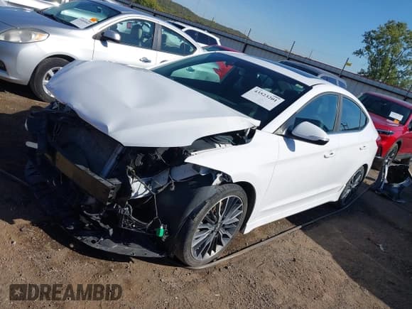 ✅ 2018 Hyundai Elantra Sport • VIN: KMHD04LB5JU555599 • Lot: 43523201. Listed on IAAI with 65,432 mi. Free auction sales archive from the USA and detailed vehicle history report at DreamBid. Image 18.