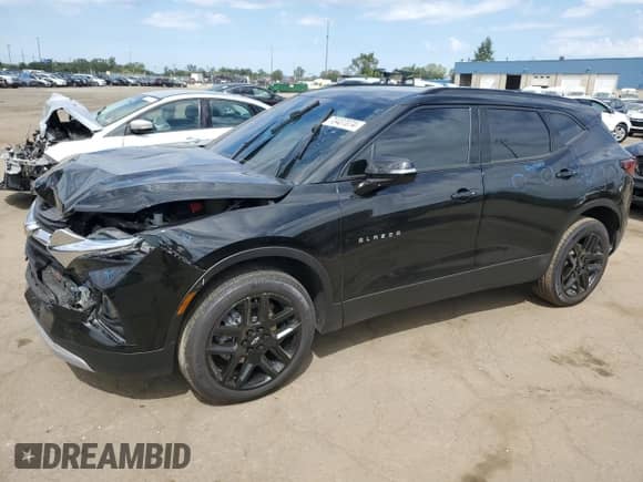 2022 Chevrolet Blazer LT z VIN 3GNKBJR48NS182486, wystawiony jako Copart lot #70407074 z przebiegiem 59 774 mil mil oraz Nie do naprawy • Non repairable. Historia ofert i sprzedaży dostępna na DreamBid. Obrazek 1.