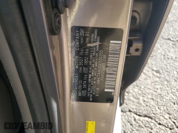 ✅ 2013 Hyundai Accent GLS • VIN: KMHCT4AE4DU500355 • Лот: 81859374. Опубликован ранее на Copart с пробегом 106 739 миль. Бесплатный доступ к архиву аукционных продаж из США и подробный отчёт об истории автомобиля на DreamBid. Изображение 14.