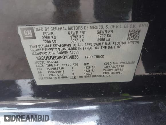 ✅ 2014 Chevrolet Silverado 1500 LT • VIN: 3GCUKREC8EG354838 • Лот: 43579567. Опубликован ранее на IAAI с пробегом 161 454 миль. Бесплатный доступ к архиву аукционных продаж из США и подробный отчёт об истории автомобиля на DreamBid. Изображение 9.