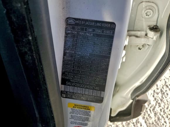 ✅ 2016 Land Rover Range Rover Evoque SE • VIN: SALVP2BG0GH097146 • Lot: 95532665. Wystawiony na Copart z przebiegiem 76 685 mil. Bezpłatny archiwum sprzedaży aukcyjnych z USA i szczegółowy raport historii pojazdu na DreamBid. Zdjęcie 12.