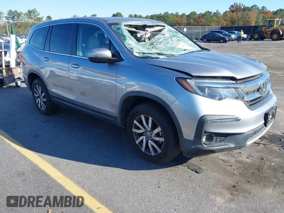 ✅ 2021 Honda Pilot EX-L • VIN: 5FNYF6H50MB082503 • Лот: 43598260. Опубликован ранее на IAAI с пробегом 74 247 миль. Бесплатный доступ к архиву аукционных продаж из США и подробный отчёт об истории автомобиля на DreamBid. Изображение 1.