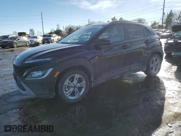 ✅ 2022 Hyundai Kona SEL • VIN: KM8K6CAB4NU816178 • Lot: 38950234. Listed on Copart with 22,712 mi. Free auction sales archive from the USA and detailed vehicle history report at DreamBid. Image 1.