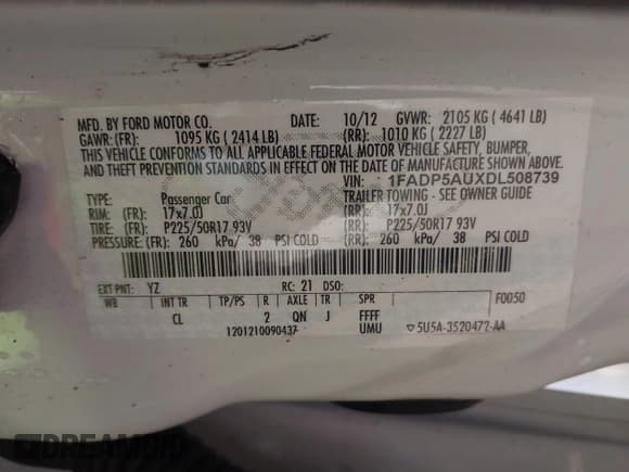 ✅ 2013 Ford C-Max SE • VIN: 1FADP5AUXDL508739 • Лот: 42235761. Опубликован ранее на IAAI с пробегом 160 851 миль. Бесплатный доступ к архиву аукционных продаж из США и подробный отчёт об истории автомобиля на DreamBid. Изображение 9.