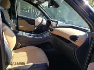 2021 Hyundai Santa Fe Calligraphy z VIN 5NMS5DAL8MH329254, wystawiony jako Copart lot #58724532 z przebiegiem 24 175 mil mil oraz . Historia ofert i sprzedaży dostępna na DreamBid. Obrazek 5.