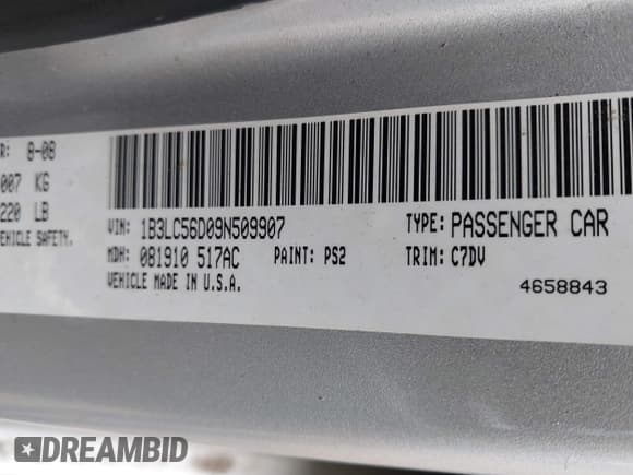 ✅ 2009 Dodge Avenger SXT • VIN: 1B3LC56D09N509907 • Lot: 43659986. Listed on IAAI with 161,518 mi. Free auction sales archive from the USA and detailed vehicle history report at DreamBid. Image 9.