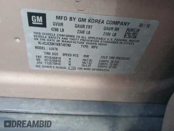 ✅ 2019 Buick Encore Essence • VIN: KL4CJCSM7KB749780 • Lot: 92245825. Listed on Copart with 107,126 mi. Free auction sales archive from the USA and detailed vehicle history report at DreamBid. Image 12.