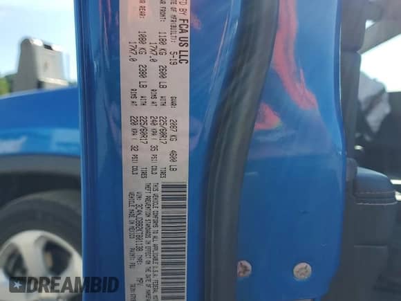 2019 Jeep Compass Latitude with VIN 3C4NJDBB2KT801138, listed as a Copart auction lot 65320085 with 48,339 mi miles and Salvage title. Bid and sale history available at DreamBid. Image 13.