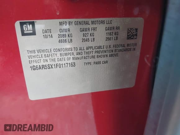 ✅ 2015 Cadillac CTS Luxury RWD • VIN: 1G6AR5SX1F0117163 • Лот: 41669260. Опубликован ранее на IAAI с пробегом 113 174 миль. Бесплатный доступ к архиву аукционных продаж из США и подробный отчёт об истории автомобиля на DreamBid. Изображение 9.