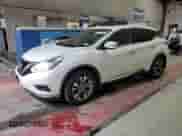 2015 Nissan Murano Platinum with VIN 5N1AZ2MH8FN291828, listed as a Copart auction lot 86278505 with 91,504 mi miles and Salvage title. Bid and sale history available at DreamBid. Image 1.