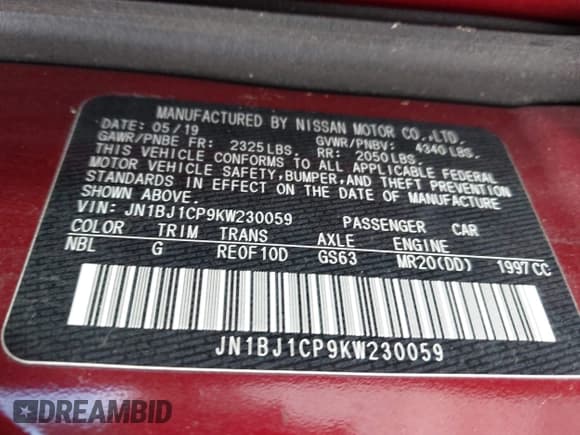 ✅ 2019 Nissan Rogue S • VIN: JN1BJ1CP9KW230059 • Lot: 43344092. Listed on IAAI with 46,496 mi. Free auction sales archive from the USA and detailed vehicle history report at DreamBid. Image 9.