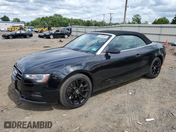 ✅ 2013 Audi A5 Premium • VIN: WAUCFAFH6DN011637 • Lot: 63769384. Listed on Copart with 99,716 mi. Free auction sales archive from the USA and detailed vehicle history report at DreamBid. Image 1.