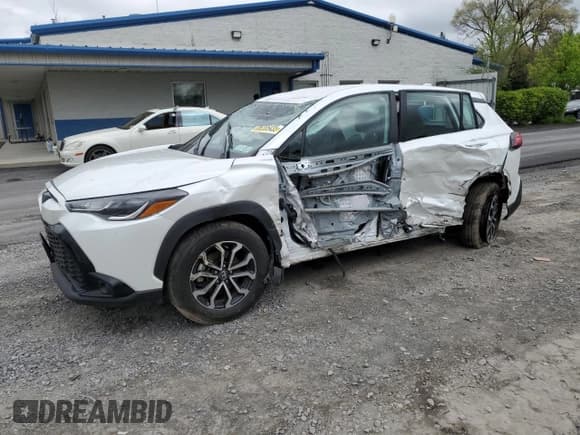 ✅ 2023 Toyota Corolla Cross Hybrid S • VIN: 7MUFBABG9PV014318 • Lot: 56205435. Listed on Copart with Not provided. Free auction sales archive from the USA and detailed vehicle history report at DreamBid. Image 1.