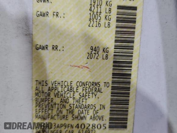 ✅ 2015 Nissan Altima 2.5 • VIN: 1N4AL3AP9FN402805 • Lot: 86636015. Listed on Copart with 88,352 mi. Free auction sales archive from the USA and detailed vehicle history report at DreamBid. Image 12.