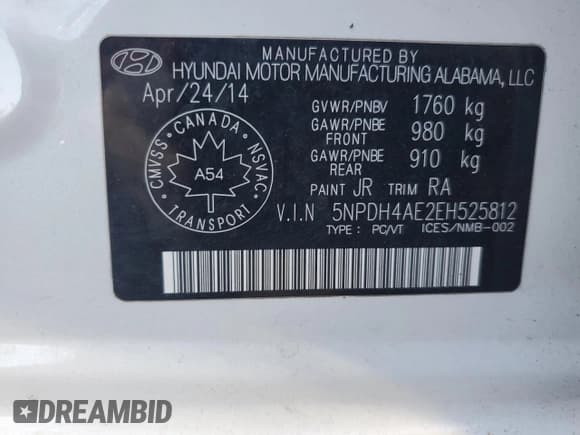 ✅ 2014 Hyundai Elantra SE • VIN: 5NPDH4AE2EH525812 • Лот: 90069265. Опубликован ранее на Copart с пробегом 115 142 миль. Бесплатный доступ к архиву аукционных продаж из США и подробный отчёт об истории автомобиля на DreamBid. Изображение 13.