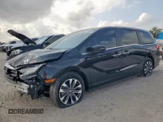 ✅ 2024 Honda Odyssey EX-L • VIN: 5FNRL6H68RB065834 • Lot: 92110295. Listed on Copart with 45,698 mi. Free auction sales archive from the USA and detailed vehicle history report at DreamBid. Image 1.