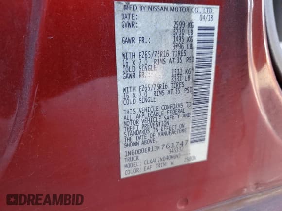 ✅ 2018 Nissan Frontier Desert Runner • VIN: 1N6DD0ER1JN761747 • Лот: 93739585. Опубликован ранее на Copart с пробегом 67 559 миль. Бесплатный доступ к архиву аукционных продаж из США и подробный отчёт об истории автомобиля на DreamBid. Изображение 12.