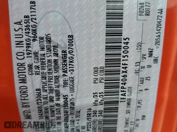 ✅ 2004 Ford Mustang Standard • VIN: 1FAFP406X4F150045 • Lot: 55418045. Listed on Copart with 152,285 mi. Free auction sales archive from the USA and detailed vehicle history report at DreamBid. Image 13.