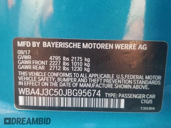 ✅ 2018 BMW 4 Series 430i xDrive • VIN: WBA4J3C50JBG95674 • Lot: 66381815. Wystawiony na Copart z przebiegiem 112 160 mil. Bezpłatny archiwum sprzedaży aukcyjnych z USA i szczegółowy raport historii pojazdu na DreamBid. Zdjęcie 13.