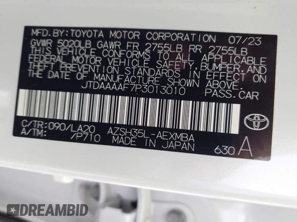 ✅ 2023 Toyota Crown Limited • VIN: JTDAAAAF7P3013010 • Lot: 43439933. Listed on IAAI with 35,219 mi. Free auction sales archive from the USA and detailed vehicle history report at DreamBid. Image 9.