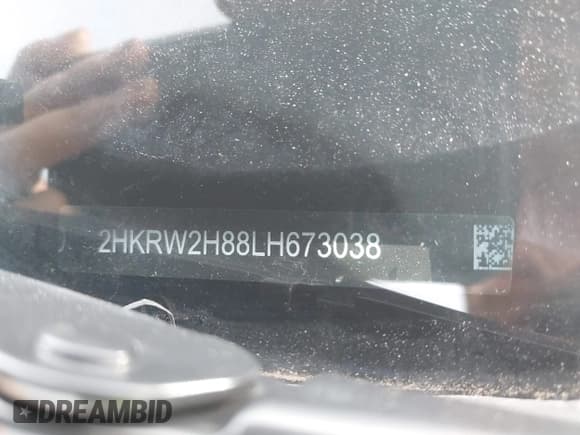 ✅ 2020 Honda CR-V EX-L • VIN: 2HKRW2H88LH673038 • Lot: 43736379. Listed on IAAI with 95,932 mi. Free auction sales archive from the USA and detailed vehicle history report at DreamBid. Image 9.