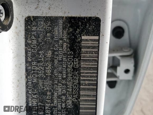 ✅ 2017 Hyundai Accent Value Edition • VIN: KMHCT4AE3HU345013 • Лот: 73812324. Опубликован ранее на Copart с пробегом Не указан. Бесплатный доступ к архиву аукционных продаж из США и подробный отчёт об истории автомобиля на DreamBid. Изображение 13.