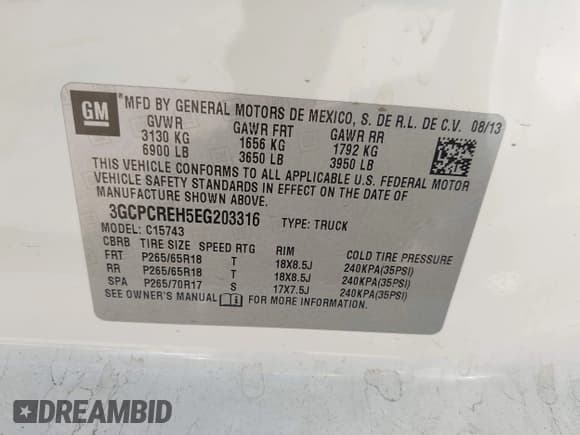 ✅ 2014 Chevrolet Silverado 1500 LT • VIN: 3GCPCREH5EG203316 • Лот: 43540968. Опубликован ранее на IAAI с пробегом Не указан. Бесплатный доступ к архиву аукционных продаж из США и подробный отчёт об истории автомобиля на DreamBid. Изображение 9.