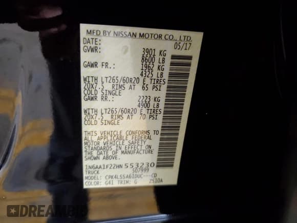 ✅ 2017 Nissan Titan SV • VIN: 1N6AA1F22HN553230 • Лот: 71956354. Опубликован ранее на Copart с пробегом Не указан. Бесплатный доступ к архиву аукционных продаж из США и подробный отчёт об истории автомобиля на DreamBid. Изображение 14.