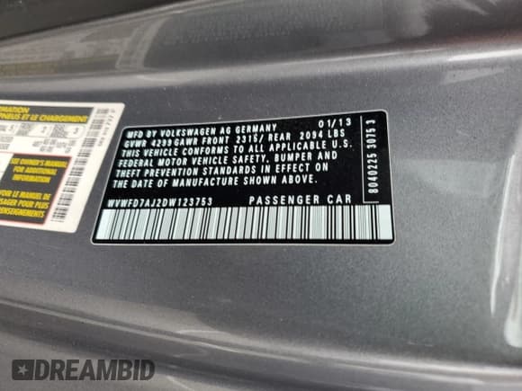 ✅ 2013 Volkswagen Golf GTI • VIN: WVWFD7AJ2DW123753 • Лот: 81737335. Опубликован ранее на Copart с пробегом 176 845 миль. Бесплатный доступ к архиву аукционных продаж из США и подробный отчёт об истории автомобиля на DreamBid. Изображение 12.