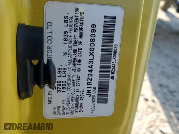 ✅ 1990 Nissan 300ZX • VIN: JN1RZ24A3LX008099 • Lot: 69639265. Listed on Copart with 2,111 mi. Free auction sales archive from the USA and detailed vehicle history report at DreamBid. Image 12.