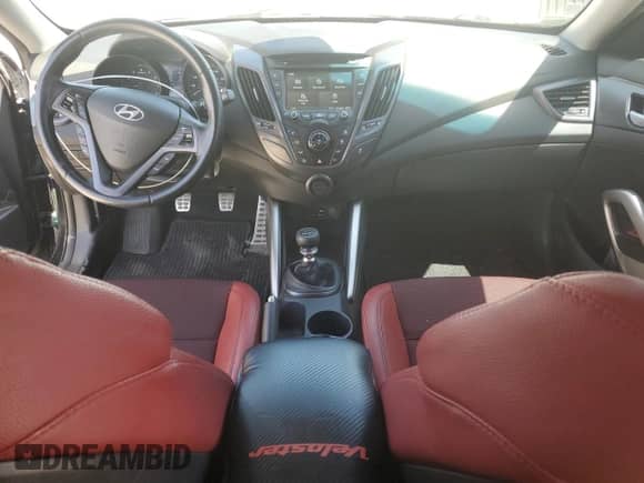 2015 Hyundai Veloster Turbo R-Spec with VIN KMHTC6AE0FU236310, listed as a Copart auction lot 58290675 with 97,216 mi miles and Salvage title. Bid and sale history available at DreamBid. Image 8.