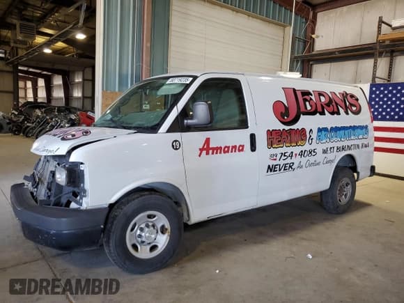 ✅ 2015 Chevrolet Express Cargo • VIN: 1GCWGFCF7F1274887 • Lot: 80719235. Listed on Copart with 128,992 mi. Free auction sales archive from the USA and detailed vehicle history report at DreamBid. Image 1.