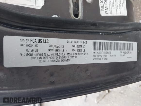 ✅ 2015 Chrysler 300 C • VIN: 2C3CCAEG4FH903728 • Lot: 42425950. Wystawiony na IAAI z przebiegiem 289 661 mil. Bezpłatny archiwum sprzedaży aukcyjnych z USA i szczegółowy raport historii pojazdu na DreamBid. Zdjęcie 9.