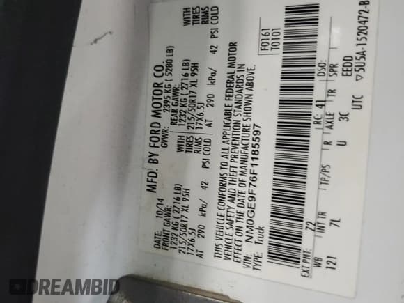 ✅ 2015 Ford Transit Connect XLT • VIN: NM0GE9F76F1185597 • Lot: 92923445. Wystawiony na Copart z przebiegiem 105 594 mil. Bezpłatny archiwum sprzedaży aukcyjnych z USA i szczegółowy raport historii pojazdu na DreamBid. Zdjęcie 12.