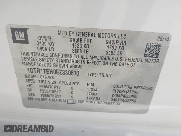 ✅ 2014 GMC Sierra 1500 • VIN: 1GTR1TEH0EZ330678 • Лот: 43482016. Опубликован ранее на IAAI с пробегом 250 000 миль. Бесплатный доступ к архиву аукционных продаж из США и подробный отчёт об истории автомобиля на DreamBid. Изображение 9.