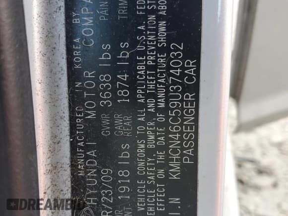 ✅ 2009 Hyundai Accent Auto GLS • VIN: KMHCN46C59U374032 • Лот: 51532815. Опубликован ранее на Copart с пробегом 68 962 миль. Бесплатный доступ к архиву аукционных продаж из США и подробный отчёт об истории автомобиля на DreamBid. Изображение 12.