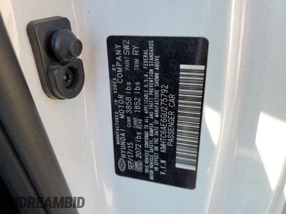 ✅ 2016 Hyundai Veloster Turbo • VIN: KMHTC6AE6GU275792 • Lot: 83752974. Wystawiony na Copart z przebiegiem 75 002 mil. Bezpłatny archiwum sprzedaży aukcyjnych z USA i szczegółowy raport historii pojazdu na DreamBid. Zdjęcie 15.