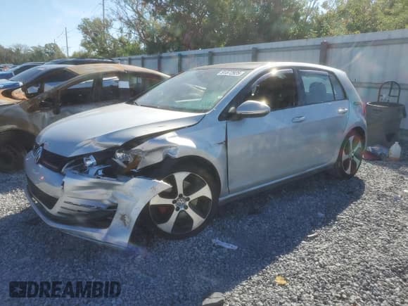 ✅ 2016 Volkswagen Golf GTI S • VIN: 3VW5T7AUXGM008229 • Lot: 91572925. Listed on Copart with 138,560 mi. Free auction sales archive from the USA and detailed vehicle history report at DreamBid. Image 1.