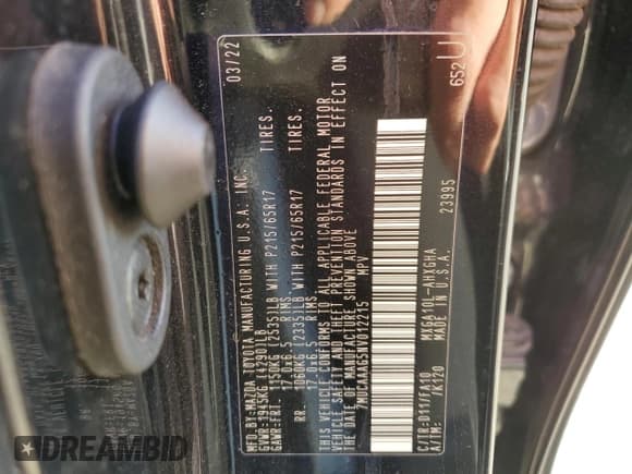 ✅ 2022 Toyota Corolla Cross LE • VIN: 7MUCAAAG5NV012215 • Lot: 90851565. Listed on Copart with 75,052 mi. Free auction sales archive from the USA and detailed vehicle history report at DreamBid. Image 13.