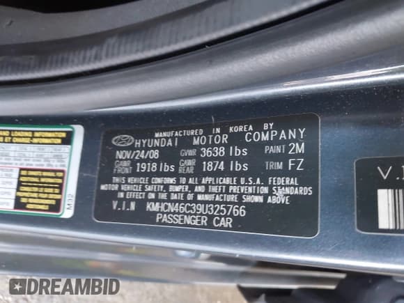 ✅ 2009 Hyundai Accent Auto GLS • VIN: KMHCN46C39U325766 • Лот: 42465813. Опубликован ранее на IAAI с пробегом 77 174 миль. Бесплатный доступ к архиву аукционных продаж из США и подробный отчёт об истории автомобиля на DreamBid. Изображение 9.