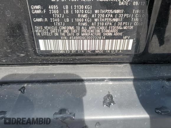 ✅ 2013 Subaru Outback Limited • VIN: 4S4BRDSC2D2232814 • Lot: 67720205. Wystawiony na Copart z przebiegiem 93 579 mil. Bezpłatny archiwum sprzedaży aukcyjnych z USA i szczegółowy raport historii pojazdu na DreamBid. Zdjęcie 13.