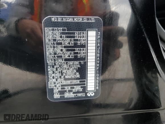 ✅ 2024 Infiniti QX50 Luxe • VIN: 3PCAJ5BA9RF109558 • Lot: 45926985. Listed on Copart with 15,191 mi. Free auction sales archive from the USA and detailed vehicle history report at DreamBid. Image 15.