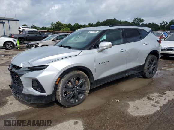 2020 Chevrolet Blazer RS z VIN 3GNKBERS2LS574205, wystawiony jako Copart lot #61244355 z przebiegiem 78 202 mil mil oraz Szkoda całkowita • Salvage title. Historia ofert i sprzedaży dostępna na DreamBid. Obrazek 1.