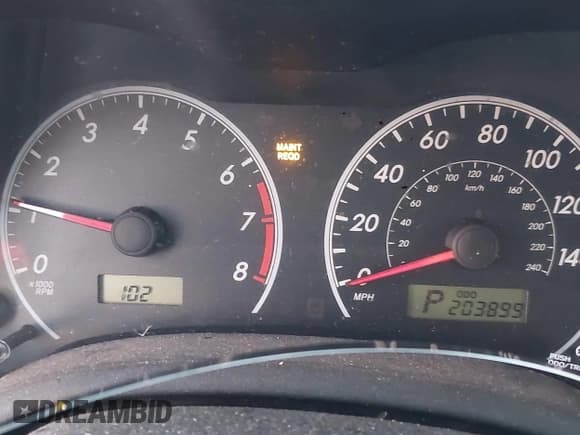 ✅ 2009 Toyota Corolla S • VIN: 1NXBU40EX9Z061583 • Lot: 43744515. Listed on IAAI with 203,899 mi. Free auction sales archive from the USA and detailed vehicle history report at DreamBid. Image 7.