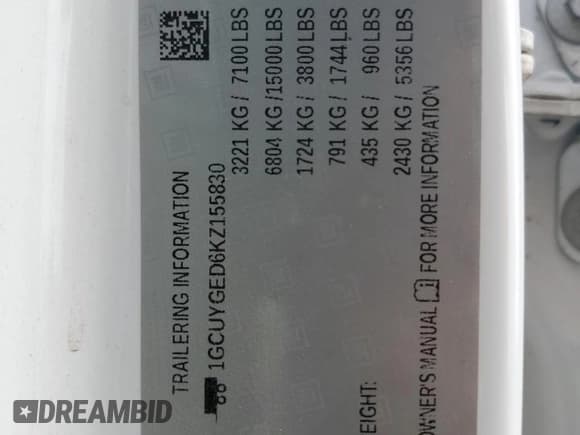 ✅ 2019 Chevrolet Silverado 1500 LTZ • VIN: 1GCUYGED6KZ155830 • Lot: 70219195. Wystawiony na Copart z przebiegiem 159 093 mil. Bezpłatny archiwum sprzedaży aukcyjnych z USA i szczegółowy raport historii pojazdu na DreamBid. Zdjęcie 12.