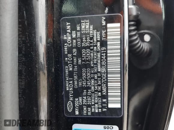 ✅ 2024 Hyundai Palisade Calligraphy • VIN: KM8R7DGE5RU804419 • Лот: 41489985. Опубликован ранее на Copart с пробегом 15 130 миль. Бесплатный доступ к архиву аукционных продаж из США и подробный отчёт об истории автомобиля на DreamBid. Изображение 14.